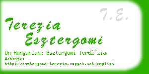 terezia esztergomi business card